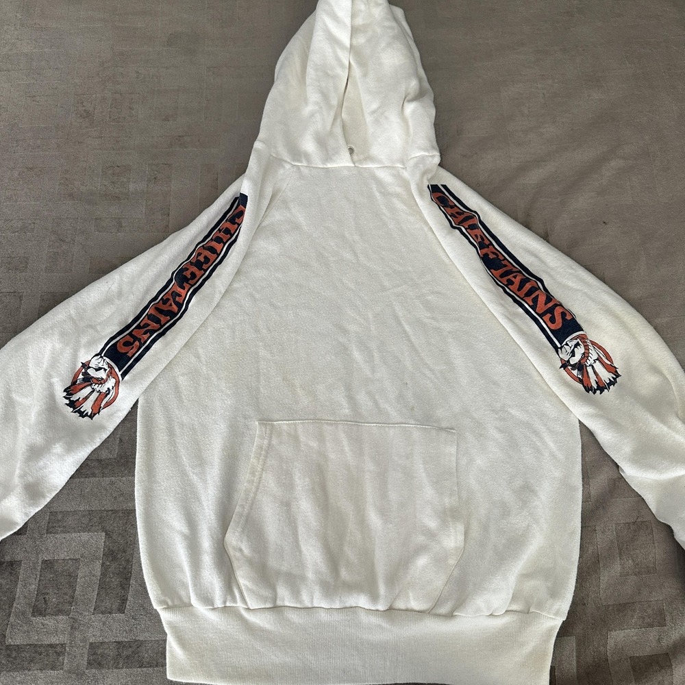 VTG 80's Clairemont High School Hoodie Large Chieftains Sweatshirt San Diego